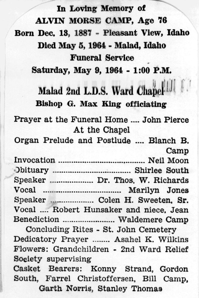 Alvin Morse Camp program