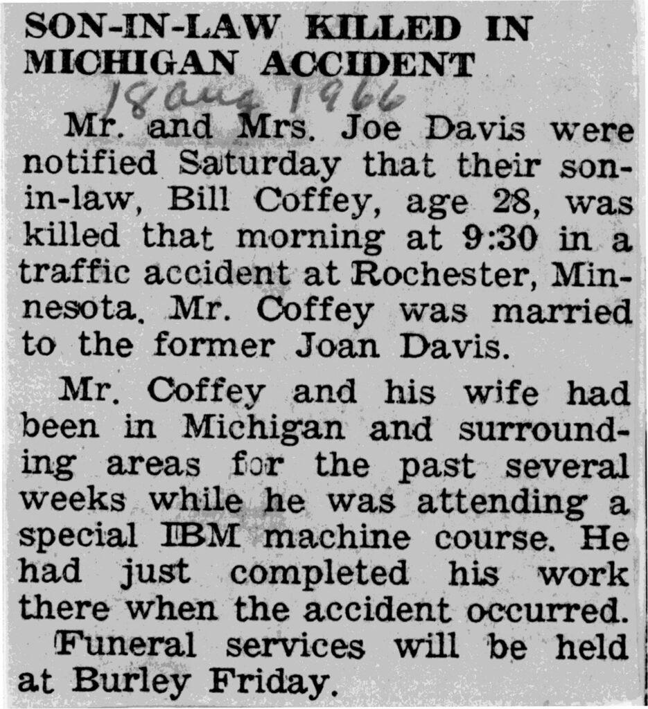 Bill Coffey accident