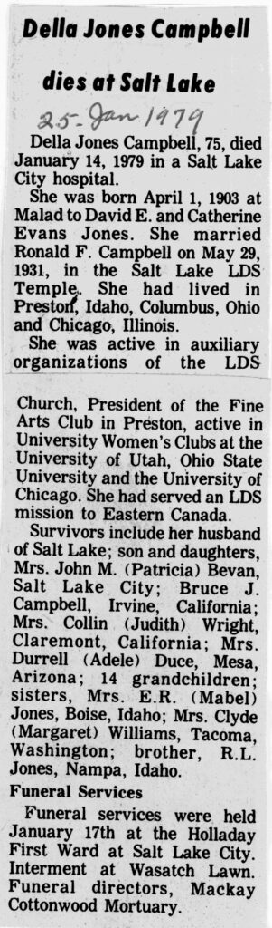 Della Jones Campbell obit