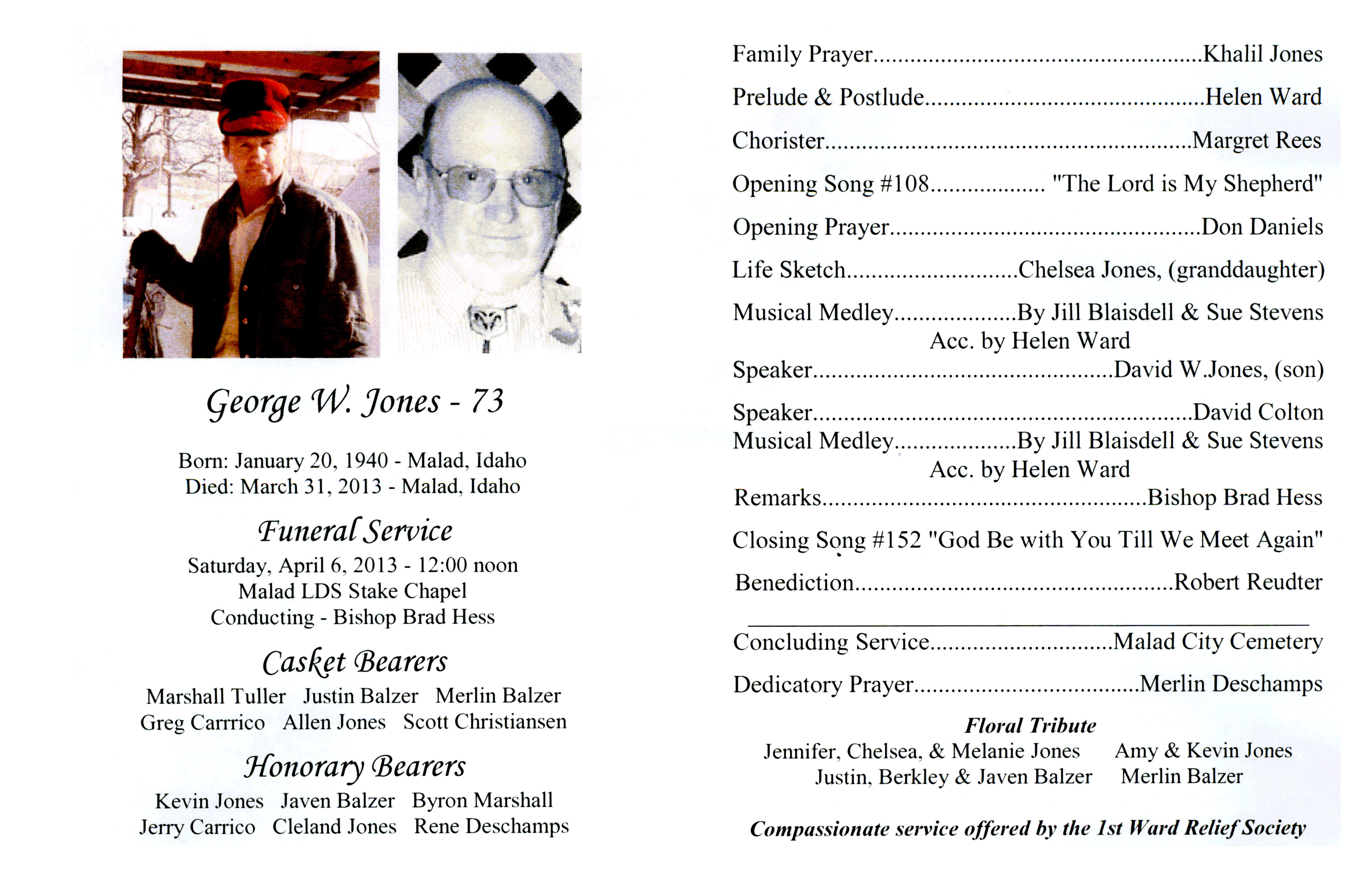 George W Jones program