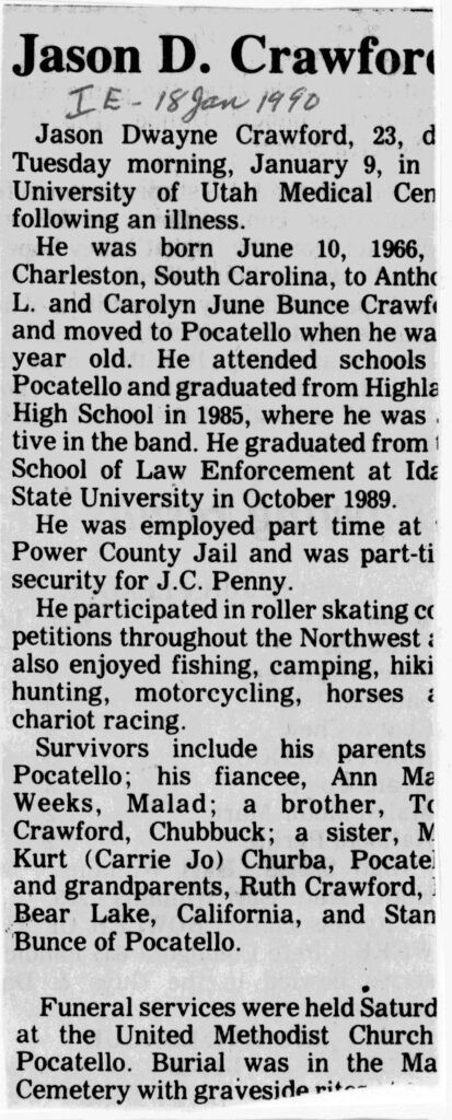 Jason Dwayne Crawford obit