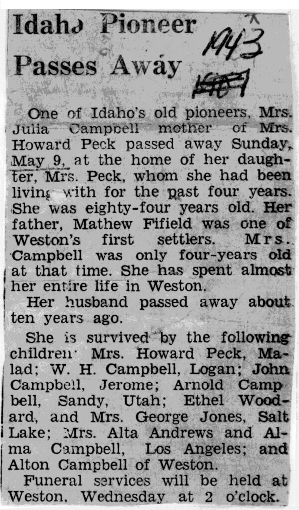 Julia Campbell obit