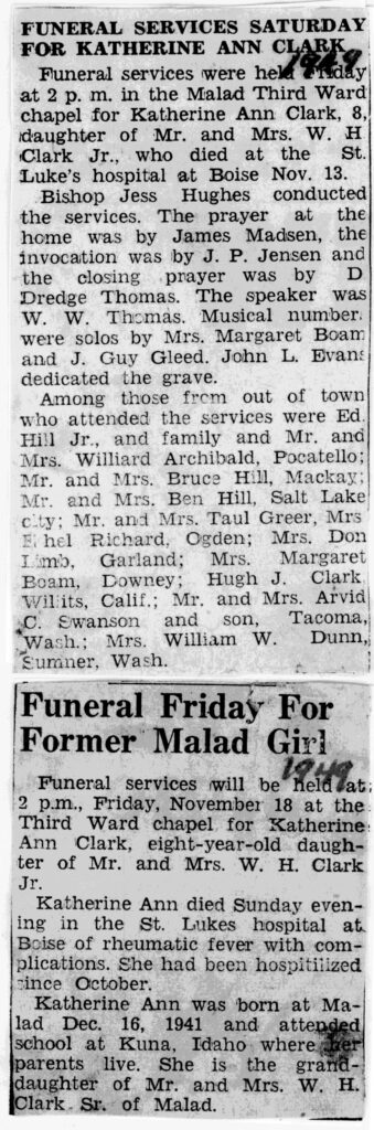 Katherine Ann Clark obit and funeral