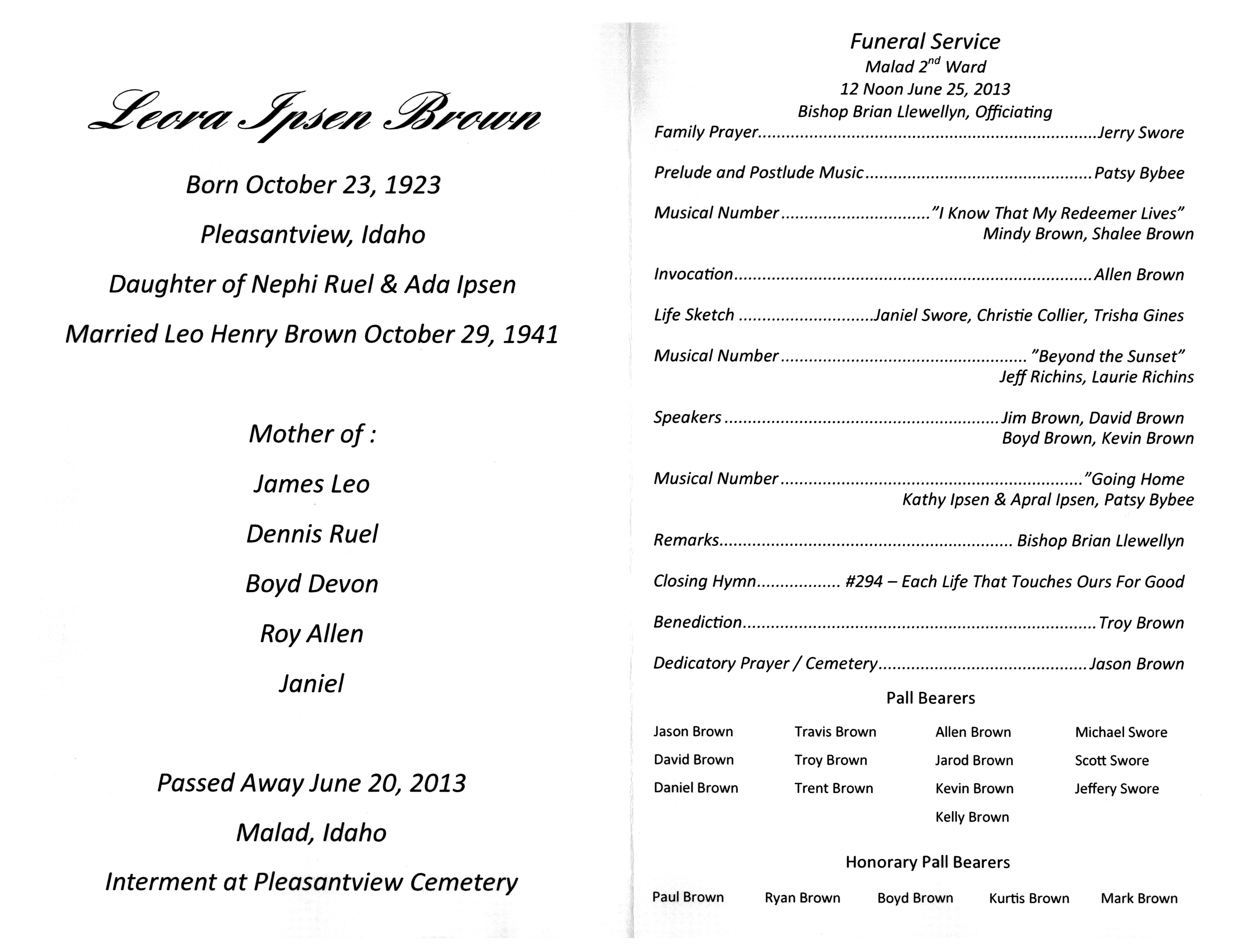 Leora Ipsen Brown program