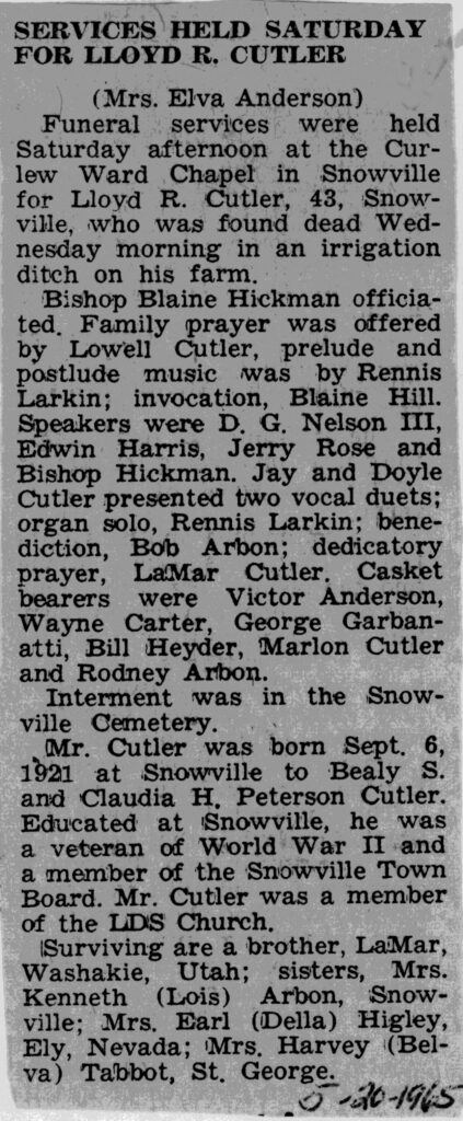 Lloyd R Cutler obit and funeral