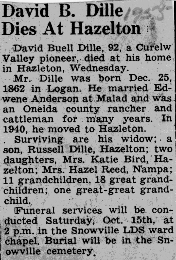 David Buell Dille obit