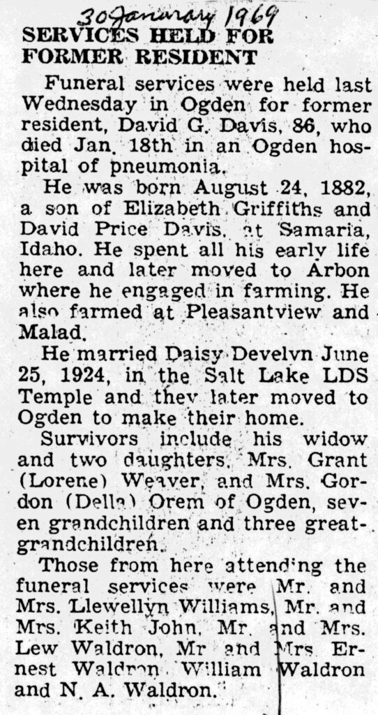 David G Davis obit
