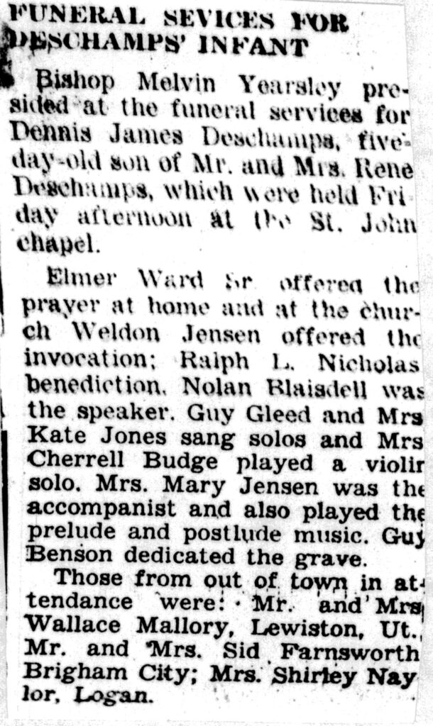 Dennis James Deschamps funeral