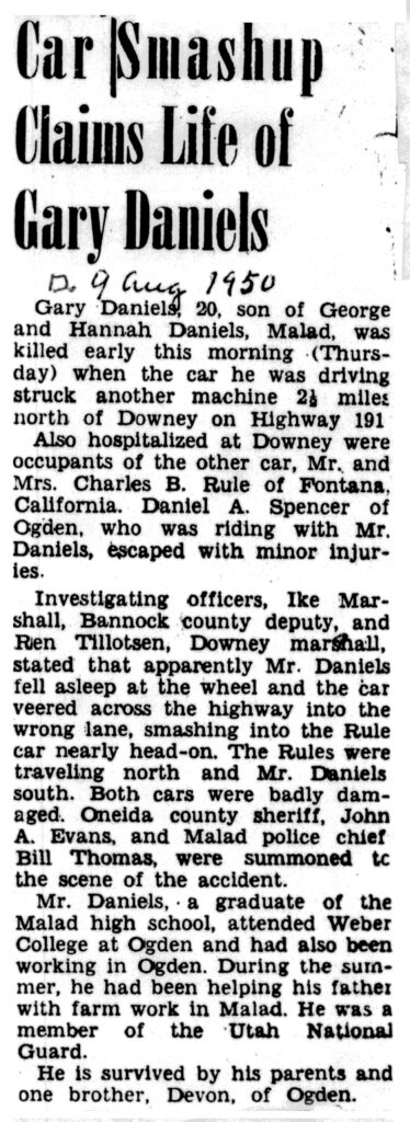 Gary Daniels accident report