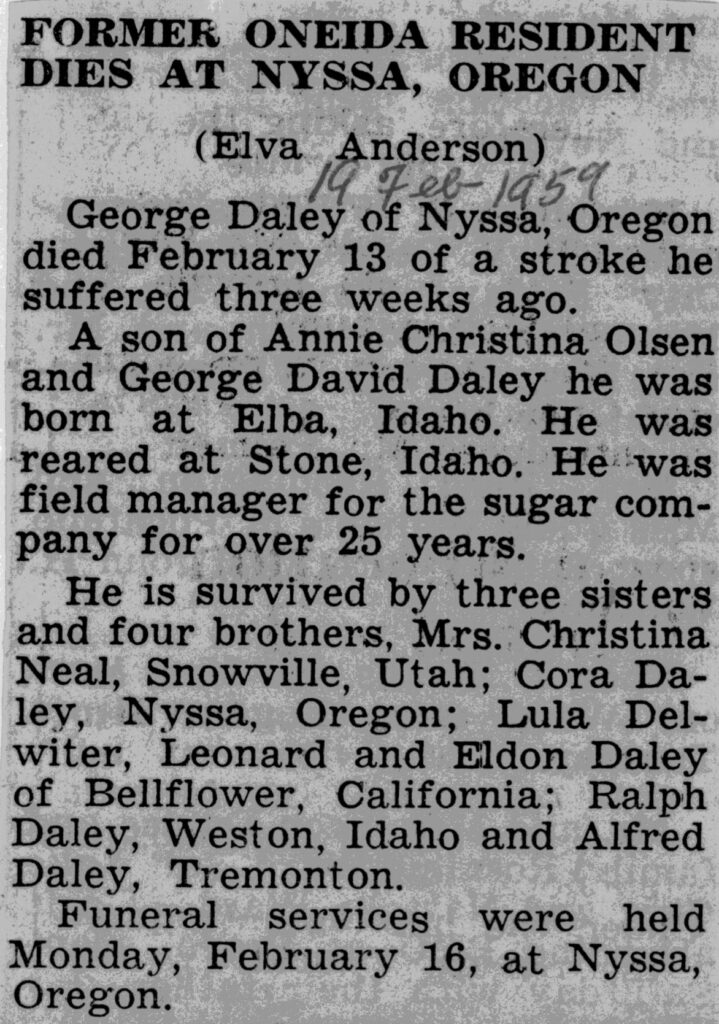George Daley obit