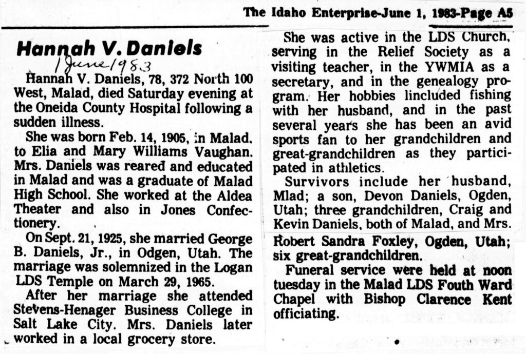 Hannah V Daniels oit