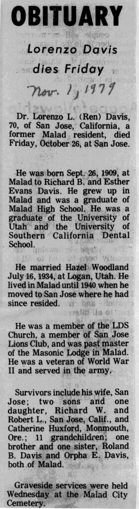Lorenzo Davis obit