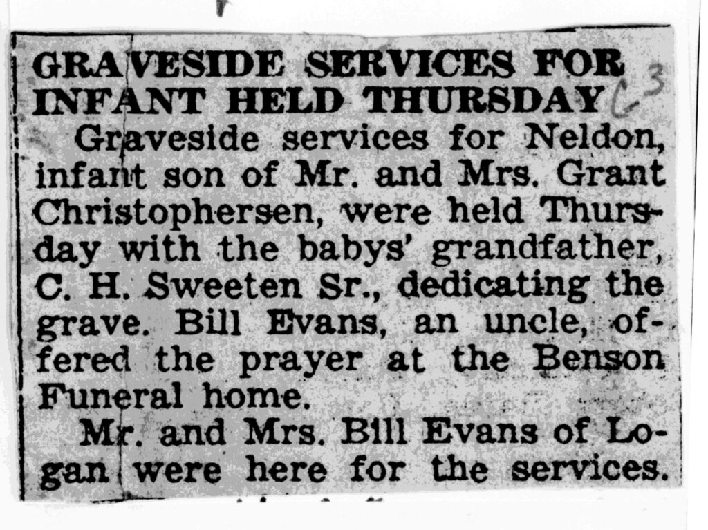 Neldon Christophersen obit