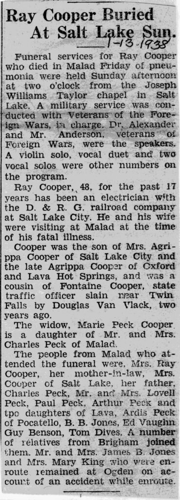 Ray Cooper obit