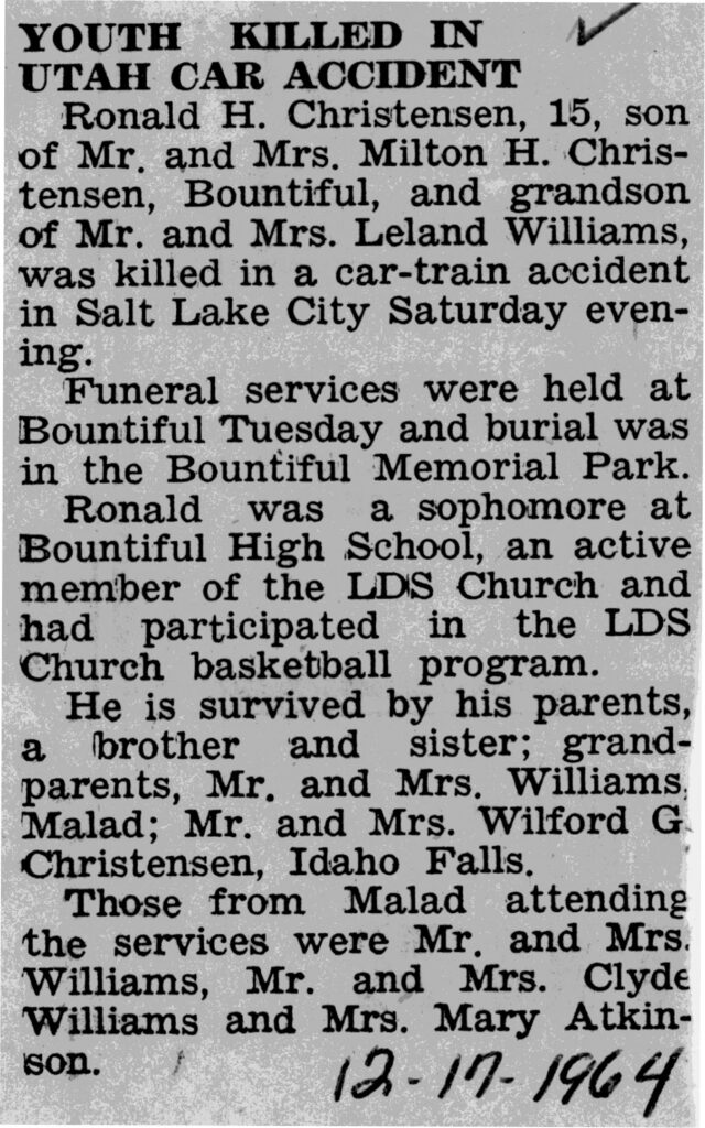 Ronald H Christensen obit