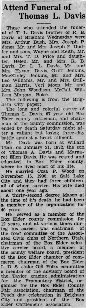 Thomas L Davis obit