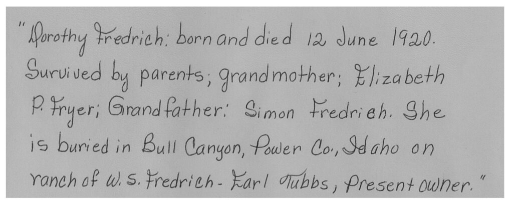 Dorothy Fredrick obit