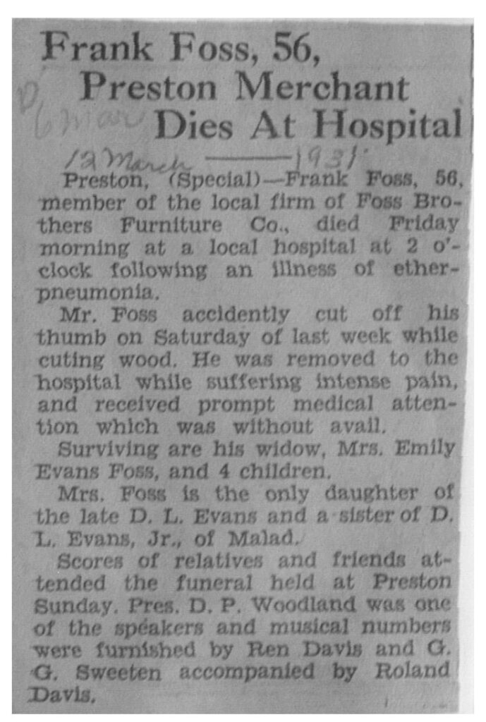 Frank Foss death