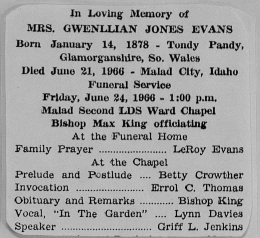 Gwenllian Jones Evans program