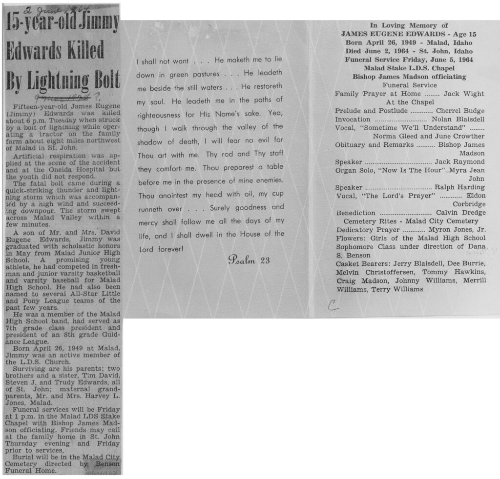 James Eugene Edwards obit and program