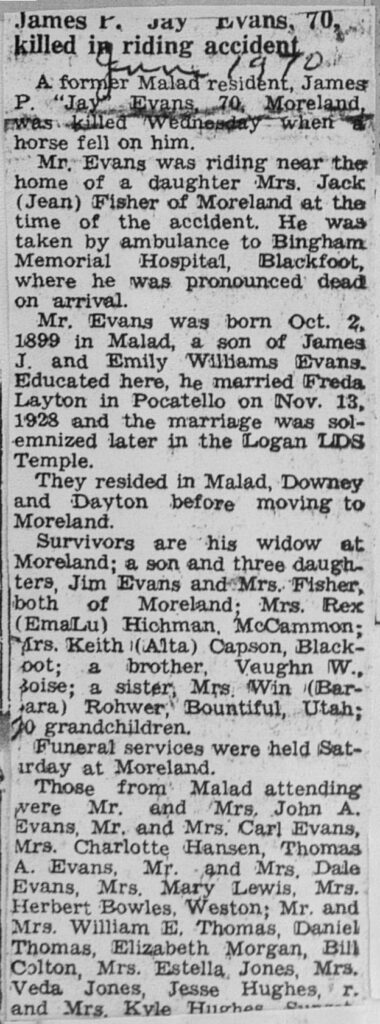 James P (Jay) Evans obit