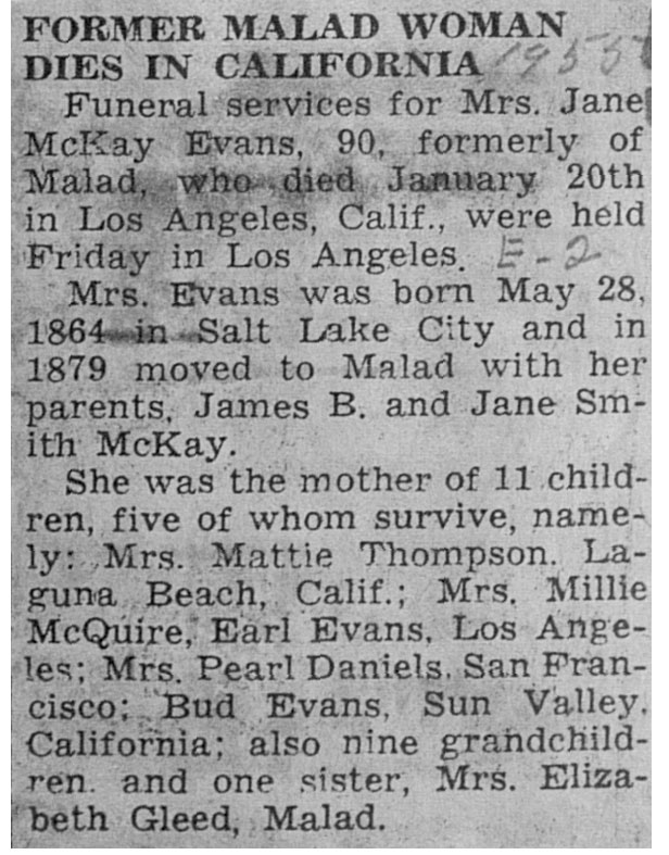 Janet McKay Evans obit