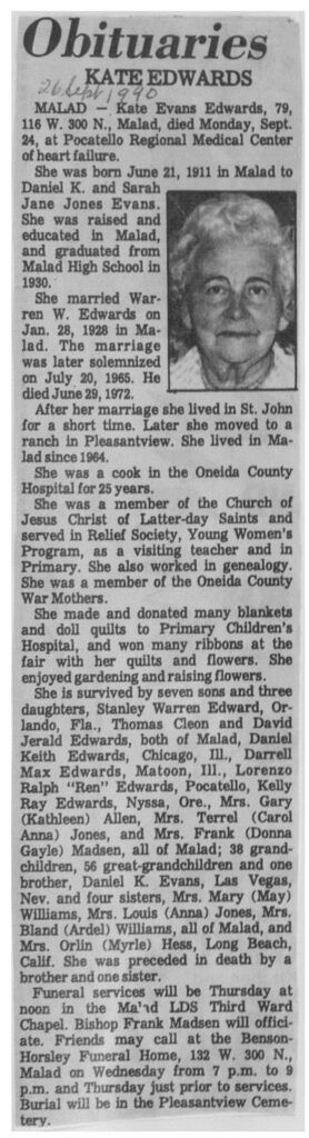 Kate Evans Edwards obit