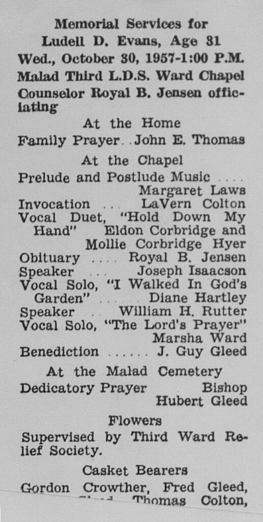 Ludell D Evans program