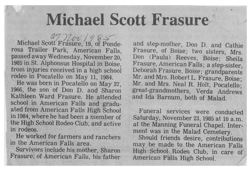 Michael Scott Frasure obit