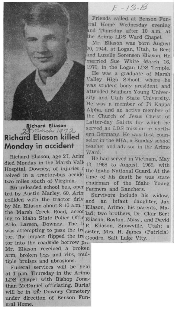 Richard Eliason obit