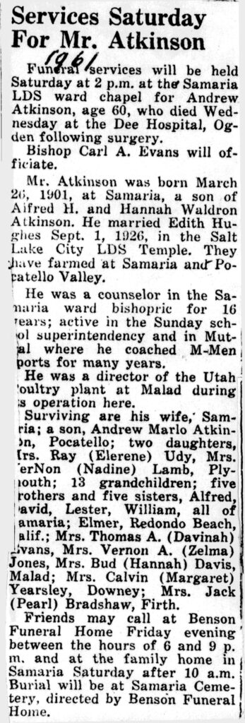 Andrew Atkinson funeral