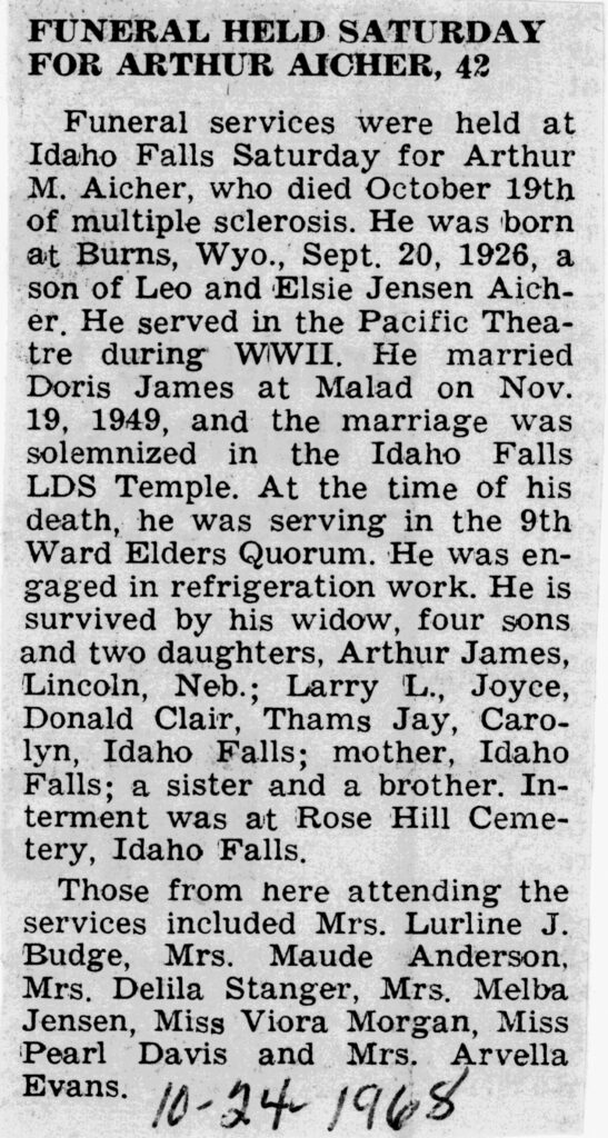 Arthur M Aicher obit