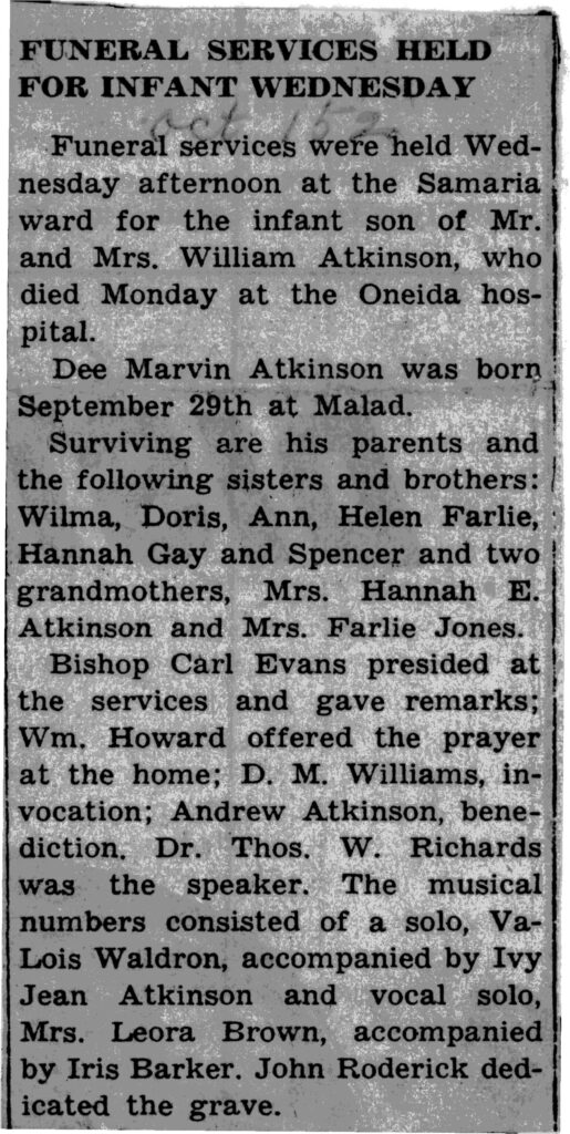 Dee Marvin Atkinson funeral