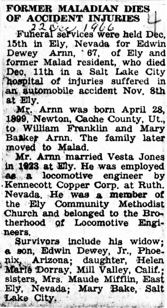 Edwin Dewey Arnn obit