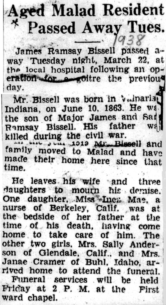 James Ramsay Bissell obit