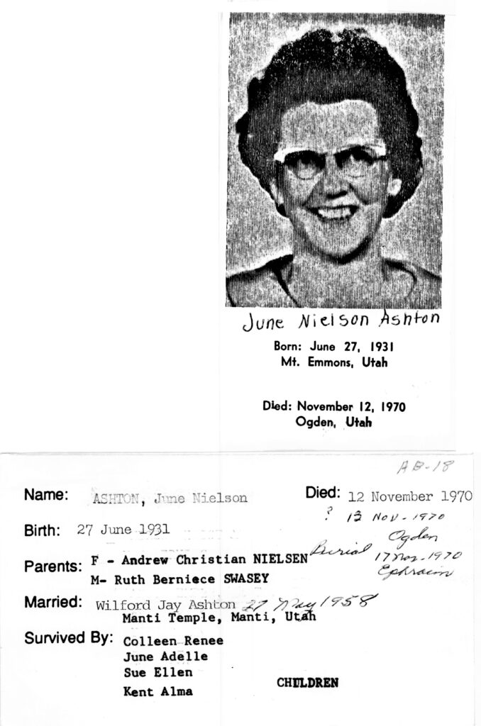 June Nielson Ashton info