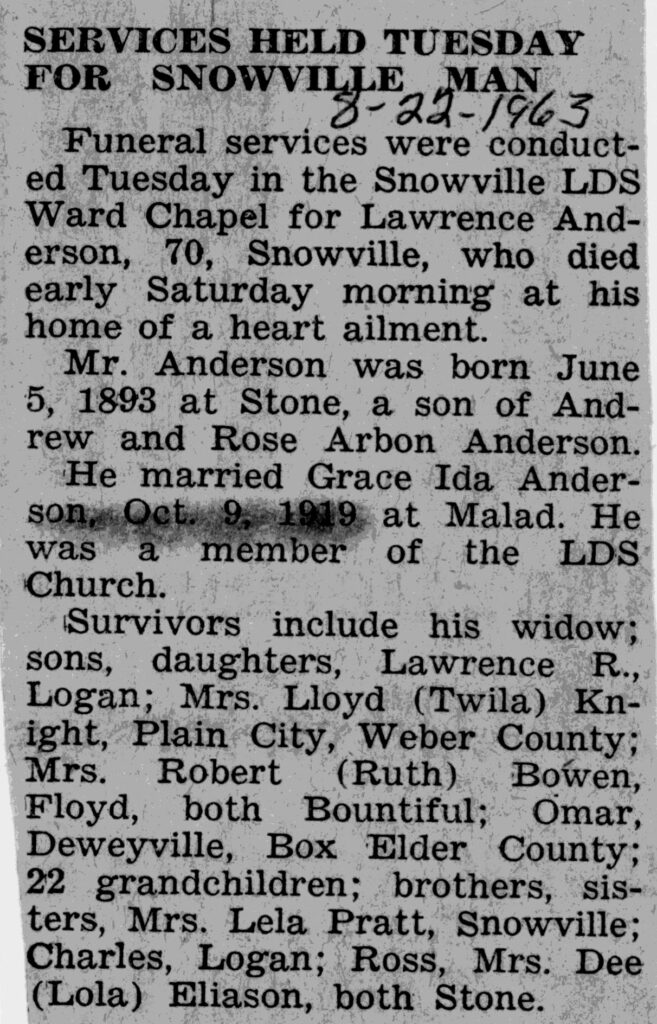 Lawrence Anderson obit