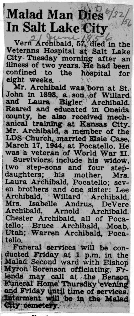 Vern Archibald obit