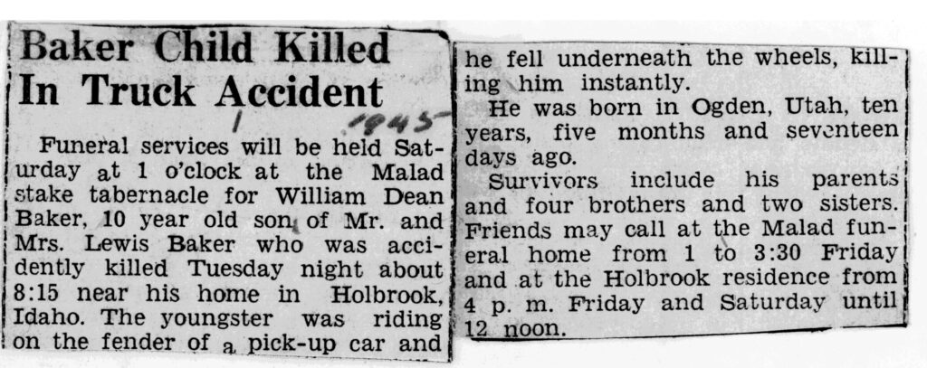 William Dean Baker obit