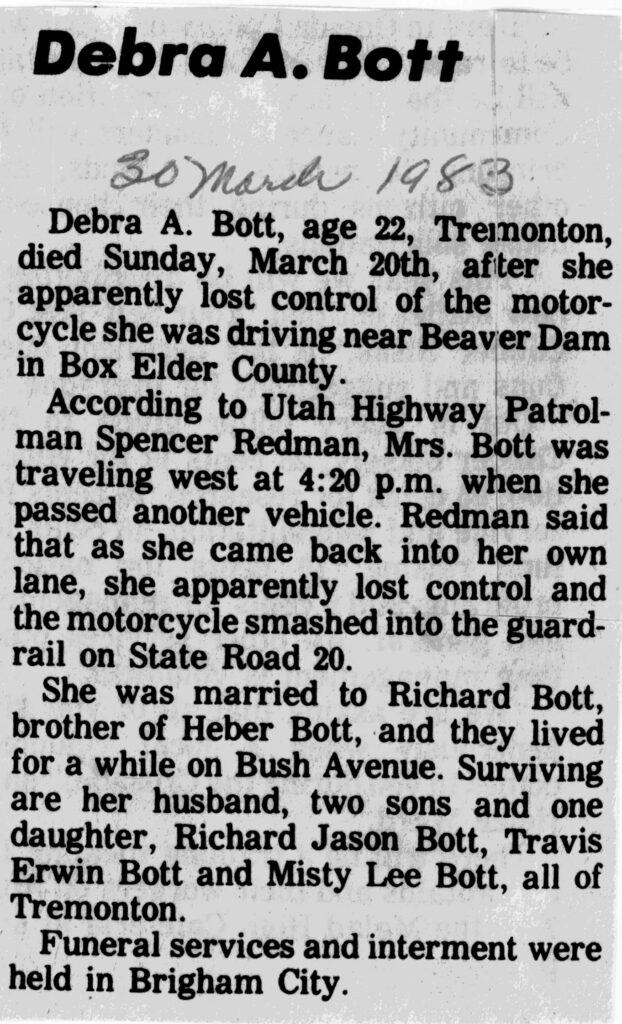Debra A Bott obit