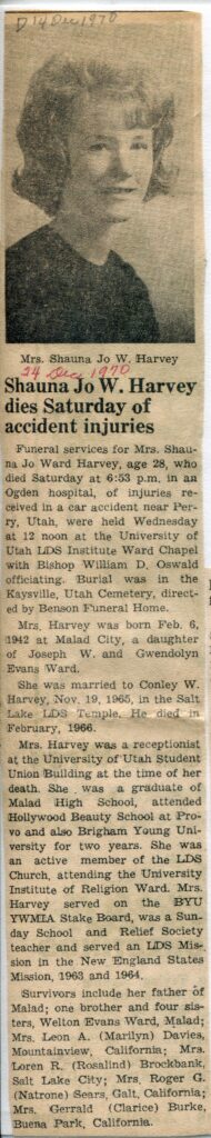 Harvey Shauna Jo Ward (19 Dec 1970 A)