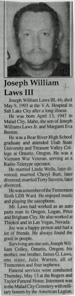 Joseph William Laws III