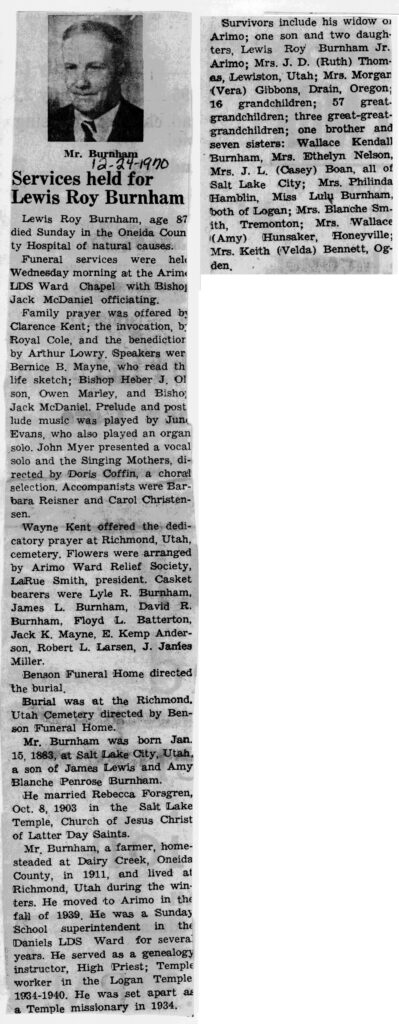 Lewis Roy Burnham obit2