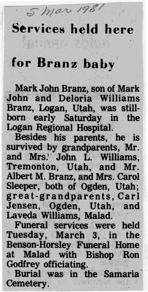 Mark John Branz obit
