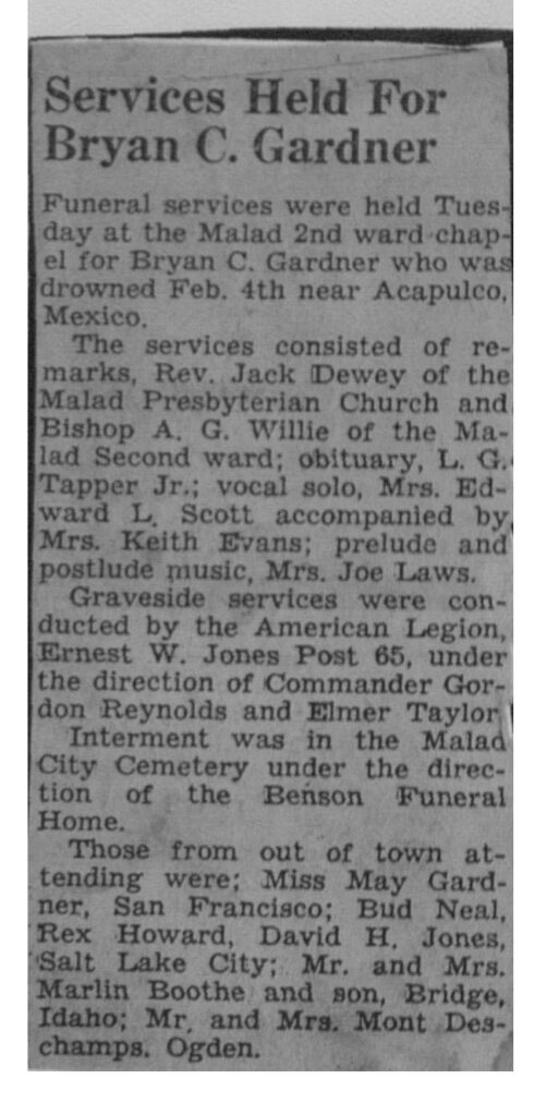 Bryan C Gardner funeral
