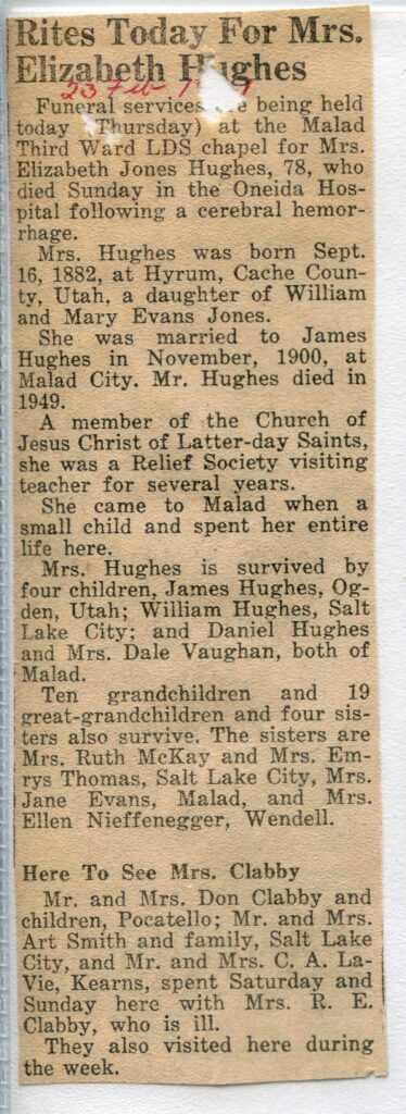 Hughes Elizabeth Jones (23 Feb 1969 A)