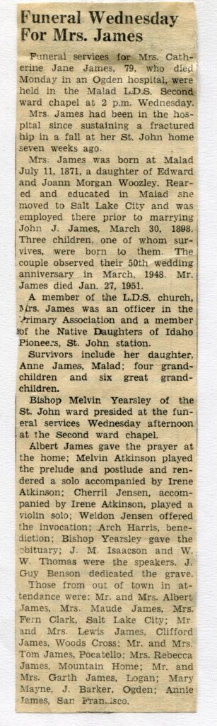 James Catherine Jane (19 Mar 1951)