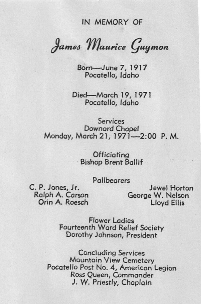 James Maurice Guymon program