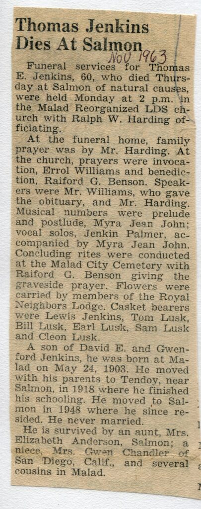 Jenkins Thomas E (Nov 1963)