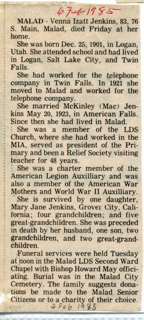 Jenkins Venna Izatt (02 Feb 1985)